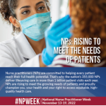 Promotional poster for the 2022 National Nurse Practitioner Week