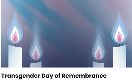 Poster commemorating the Transgender Day of Remembrance