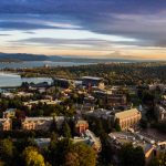 Aerial shot of the UW campus