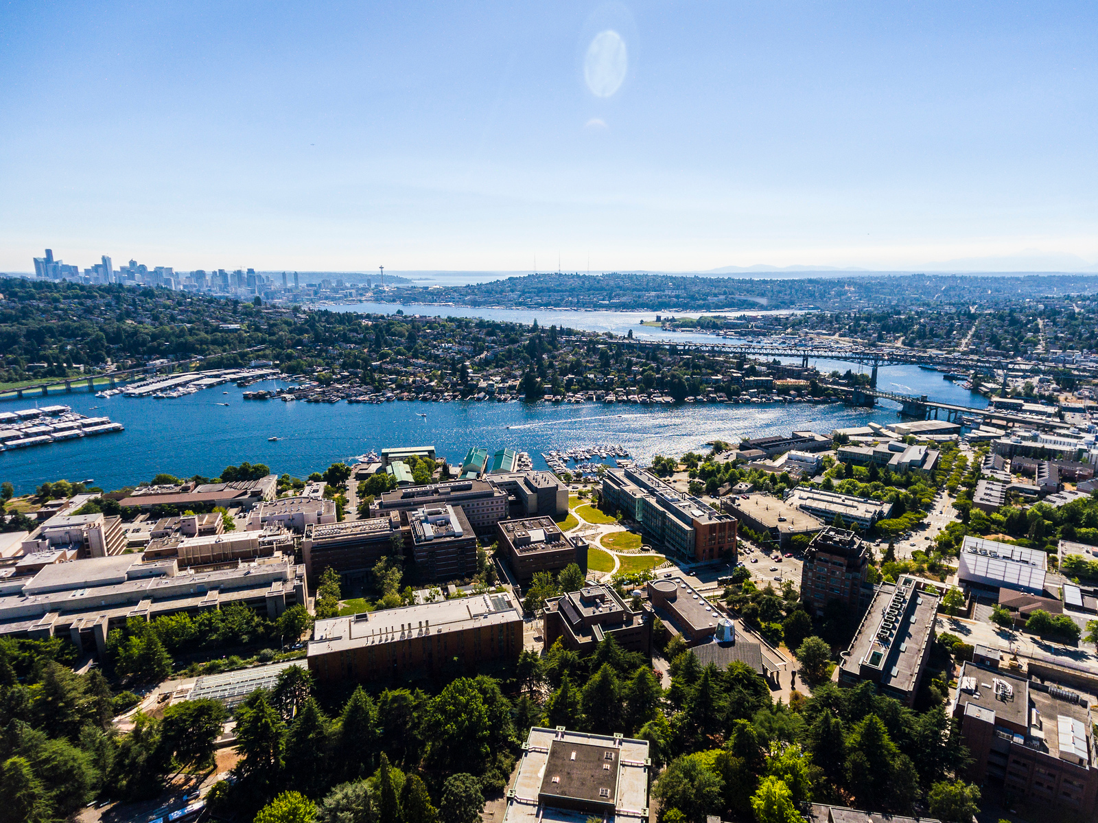 Images of campus from a drone