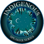 Indigenous Speaker Series logo with night sky depcition.