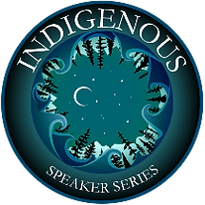 Indigenous Speaker Series logo with night sky depcition.
